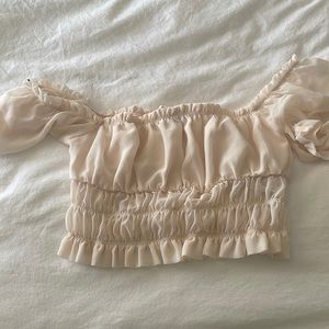 Forever 21 off the shoulder chiffon top